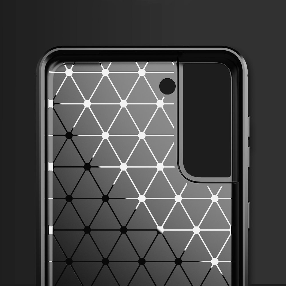 Carbon Case Fleksibelt TPU-deksel for Samsung Galaxy S21+ 5G (S21 Plus 5G) svart