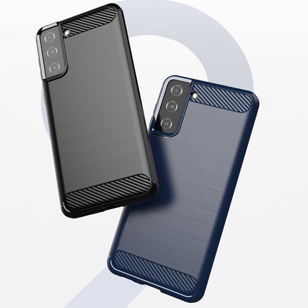 Carbon Case Fleksibelt TPU-deksel for Samsung Galaxy S21+ 5G (S21 Plus 5G) svart