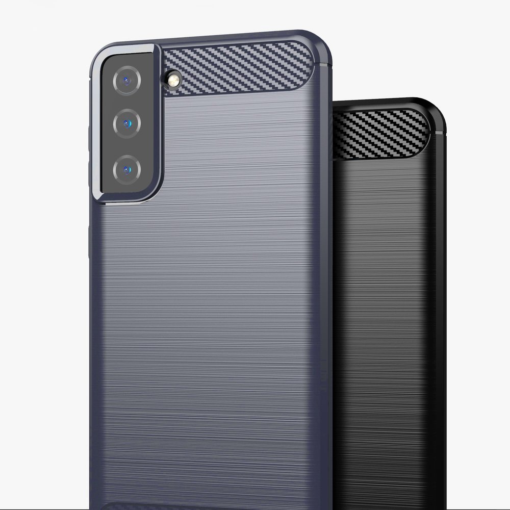 Carbon Case Fleksibelt TPU-deksel for Samsung Galaxy S21+ 5G (S21 Plus 5G) svart