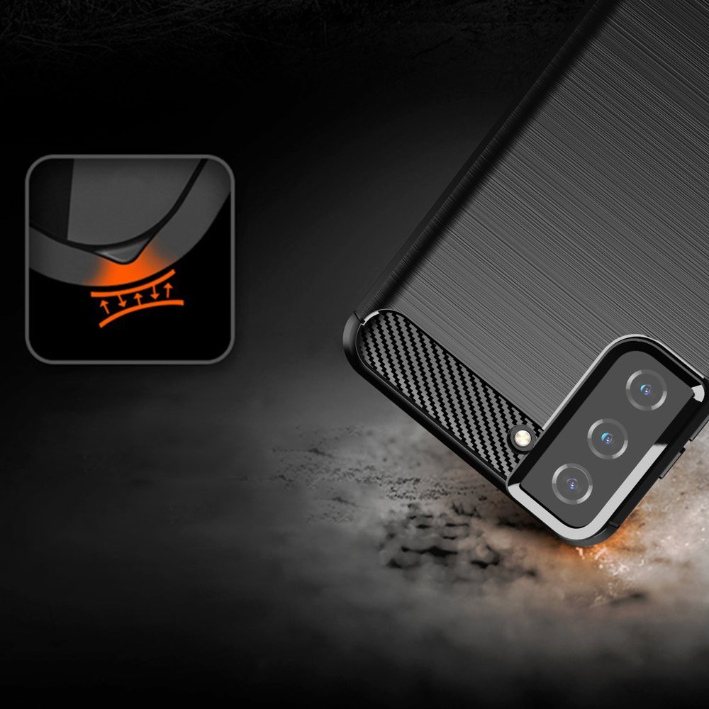 Carbon Case Fleksibelt TPU-deksel for Samsung Galaxy S21+ 5G (S21 Plus 5G) blå