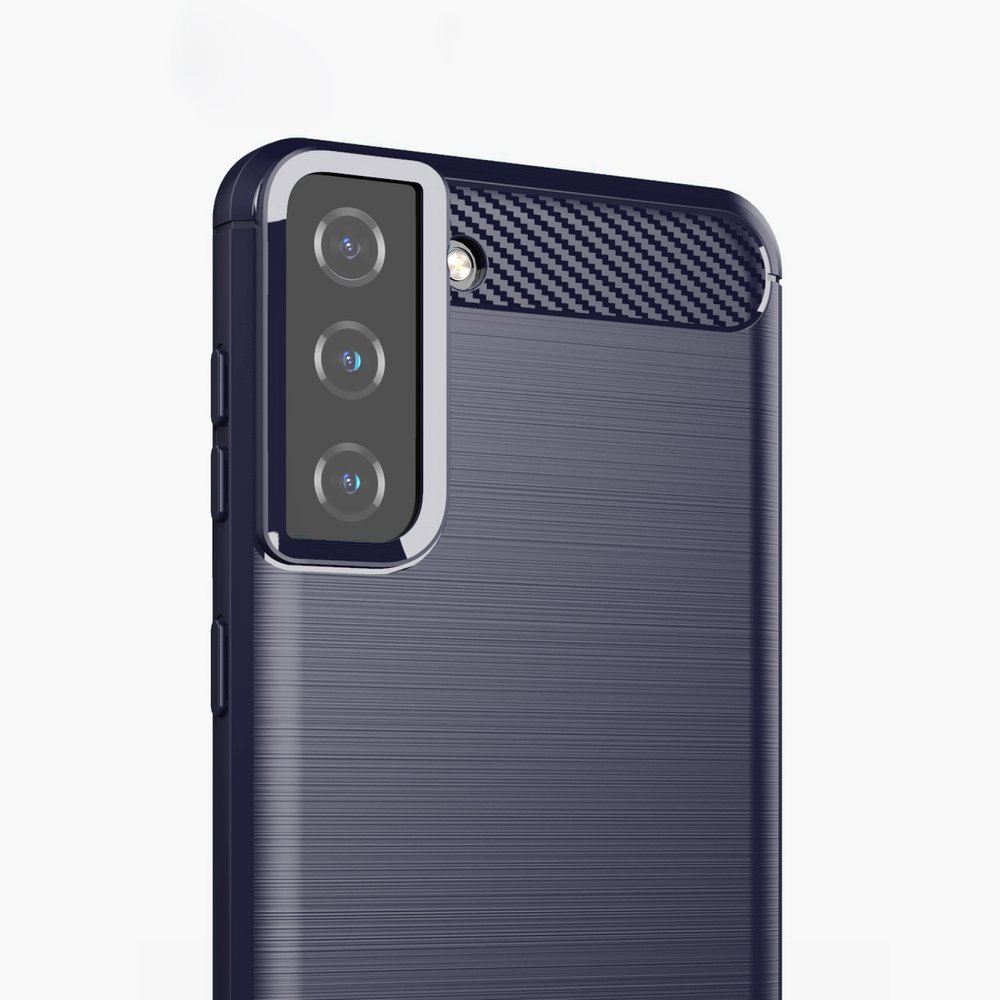 Carbon Case Fleksibelt TPU-deksel for Samsung Galaxy S21+ 5G (S21 Plus 5G) blå