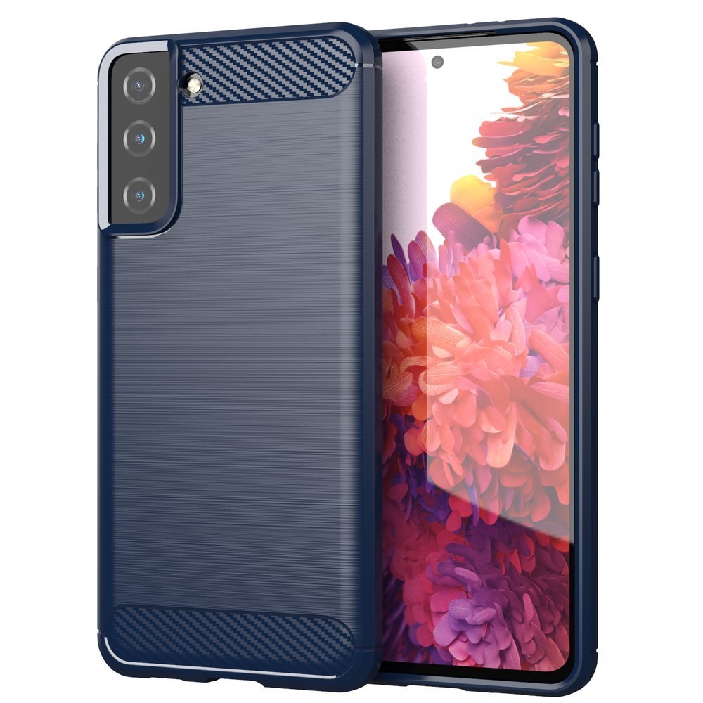 Carbon Case Fleksibelt TPU-deksel for Samsung Galaxy S21+ 5G (S21 Plus 5G) blå