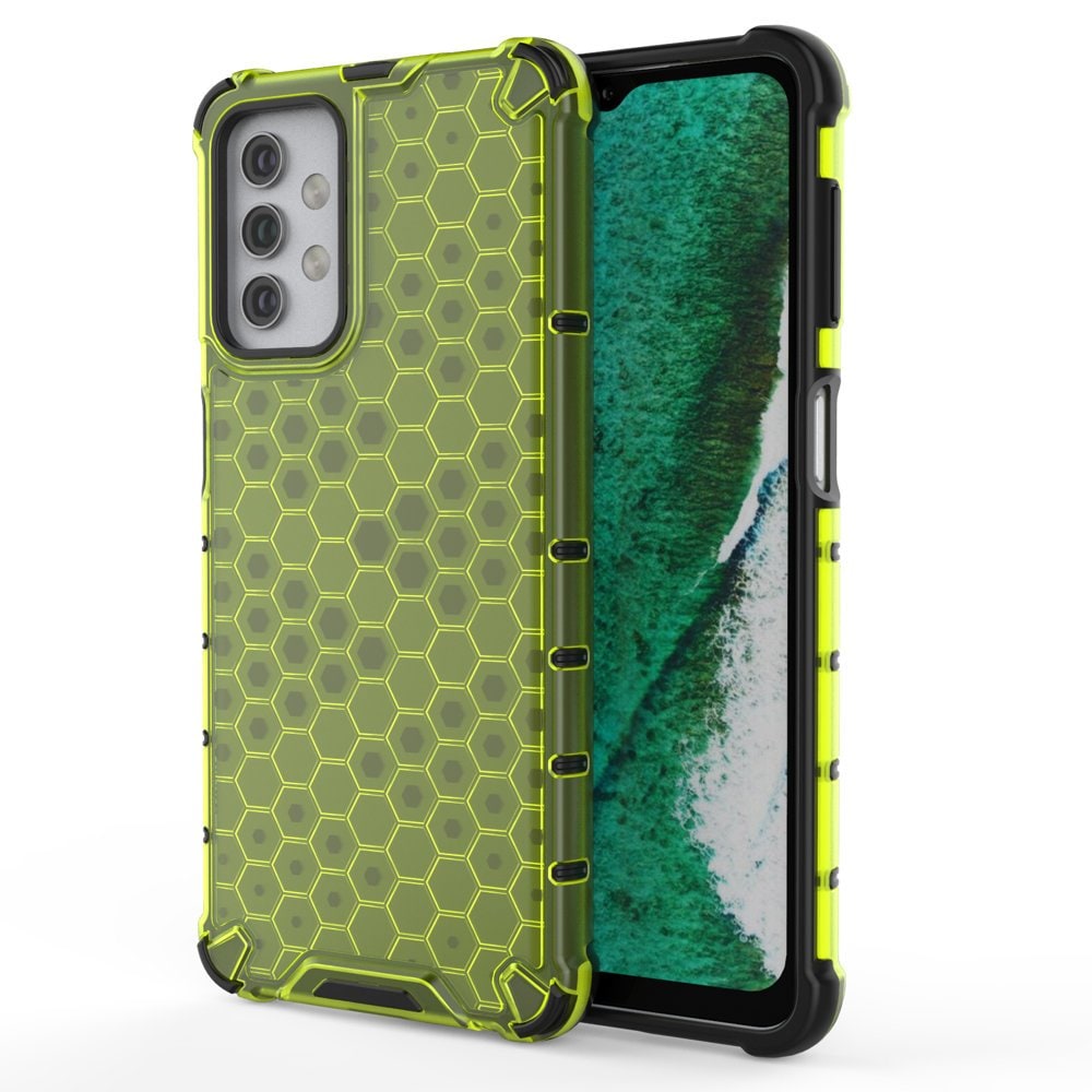 Honeycomb Case pansredeksel med TPU støtfanger for Samsung Galaxy A32 5G grønn