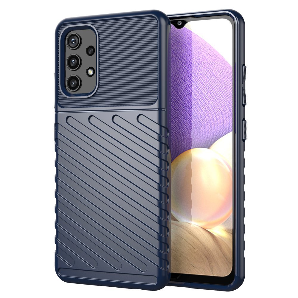 Thunder Case Fleksibelt, tøft og robust TPU-deksel for Samsung Galaxy A72 4G blå