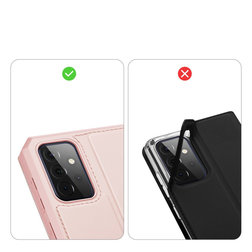 DUX DUCIS Skin X Bookcase-etui for Samsung Galaxy A72 4G rosa