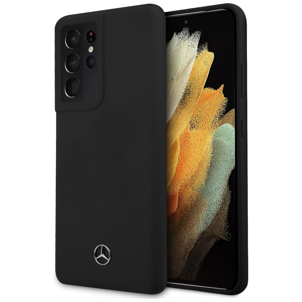 Mercedes Silikonetui for Samsung Galaxy S21 Ultra - Svart