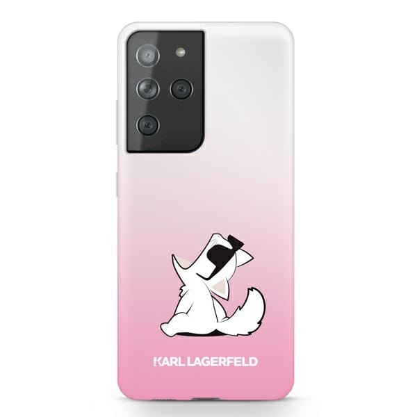 Karl Lagerfeld Choupette Fun-etui til Samsung Galaxy S21 Ultra - Rosa