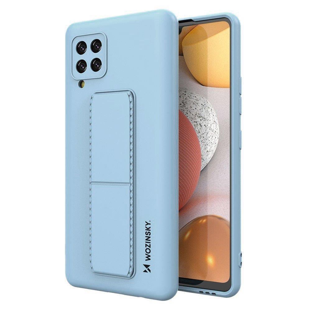 Wozinsky Kickstand Case silikon etui med stativ Samsung Galaxy A42 5G lyseblå
