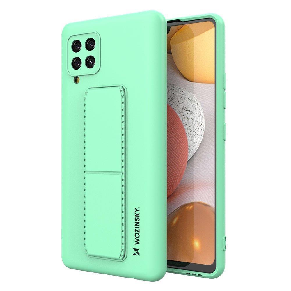 Wozinsky Kickstand Case silikon etui med stativ for Samsung Galaxy A42 5G mint