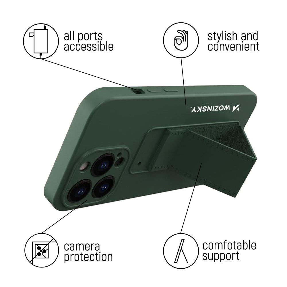 Wozinsky Kickstand Case silikon etui med stativ Samsung Galaxy Note 20 etui marineblå