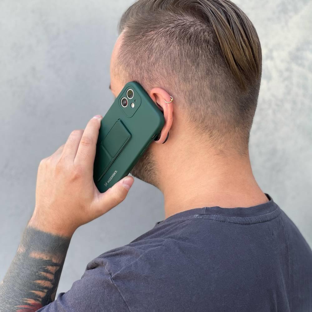 Wozinsky Kickstand Case silikon etui med stativ Samsung Galaxy S21 + 5G rød
