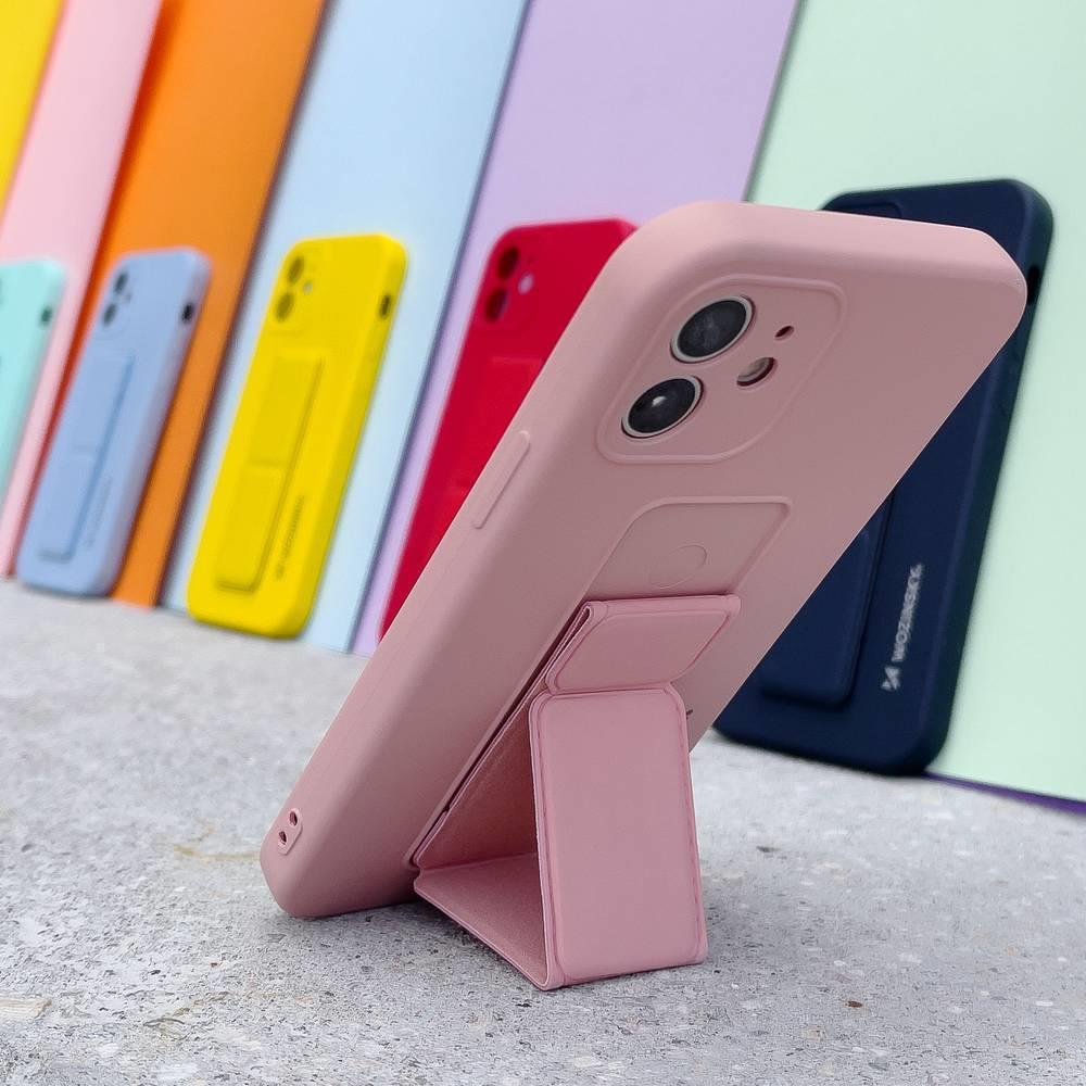Wozinsky Kickstand Case silikon etui med stativ Samsung Galaxy S21 + 5G rød