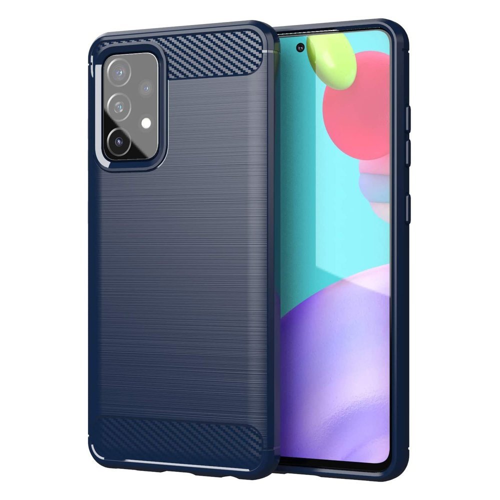 Carbon Case Fleksibelt TPU-deksel for Samsung Galaxy A72 4G blå