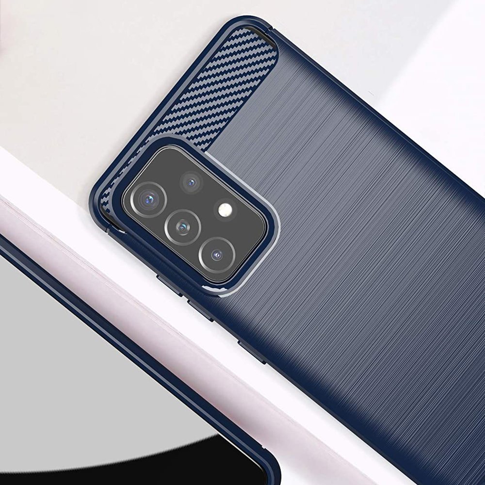 Carbon Case Fleksibelt TPU-deksel for Samsung Galaxy A72 4G blå