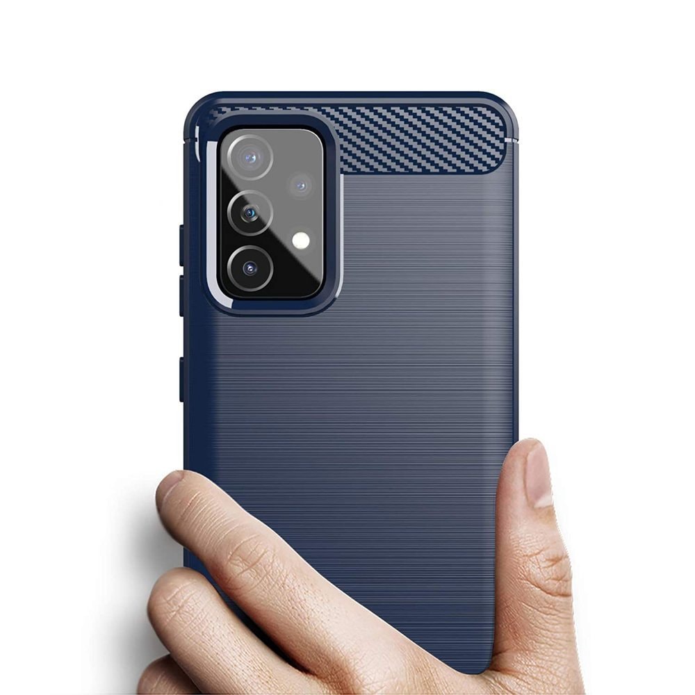 Carbon Case Fleksibelt TPU-deksel for Samsung Galaxy A72 4G blå