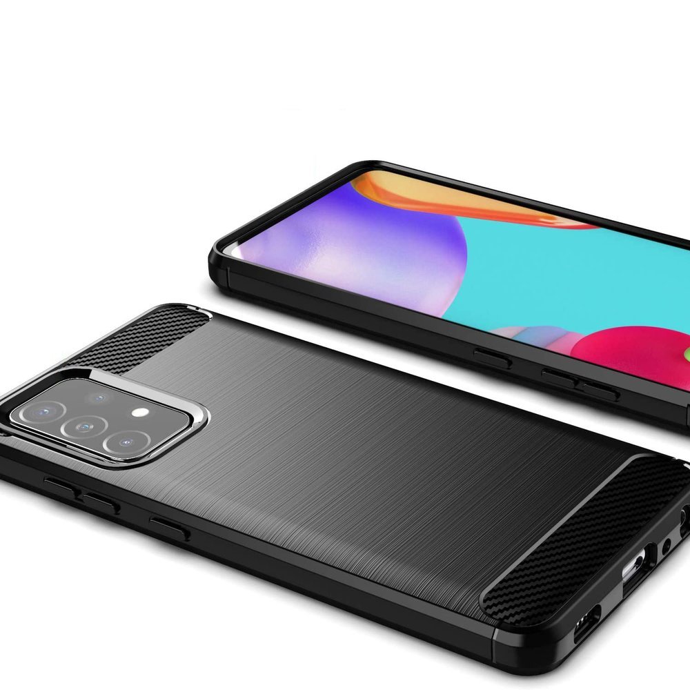 Carbon Case Fleksibelt TPU-deksel for Samsung Galaxy A72 4G svart