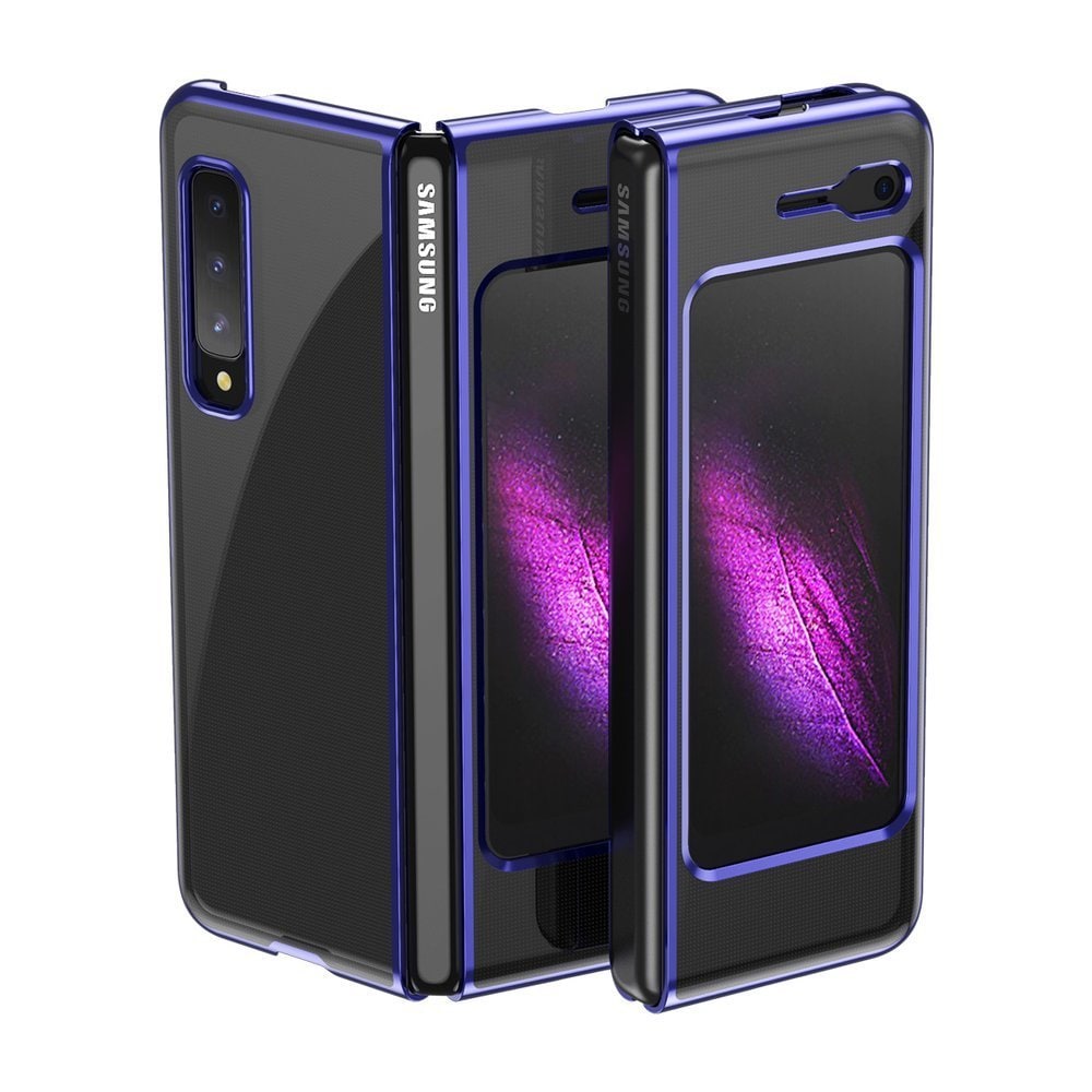Plating Case hard case Galvanisering ramme deksel for Samsung Galaxy Fold blå
