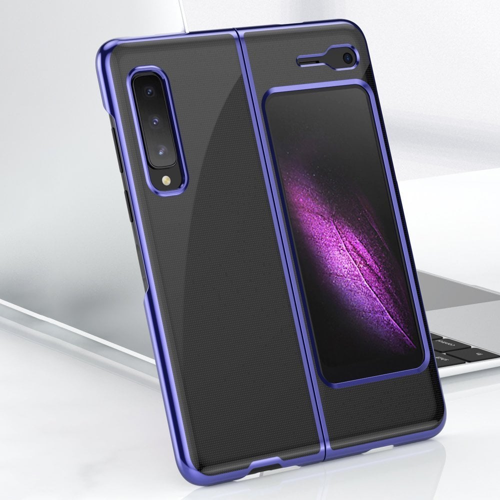 Plating Case hard case Galvanisering ramme deksel for Samsung Galaxy Fold blå