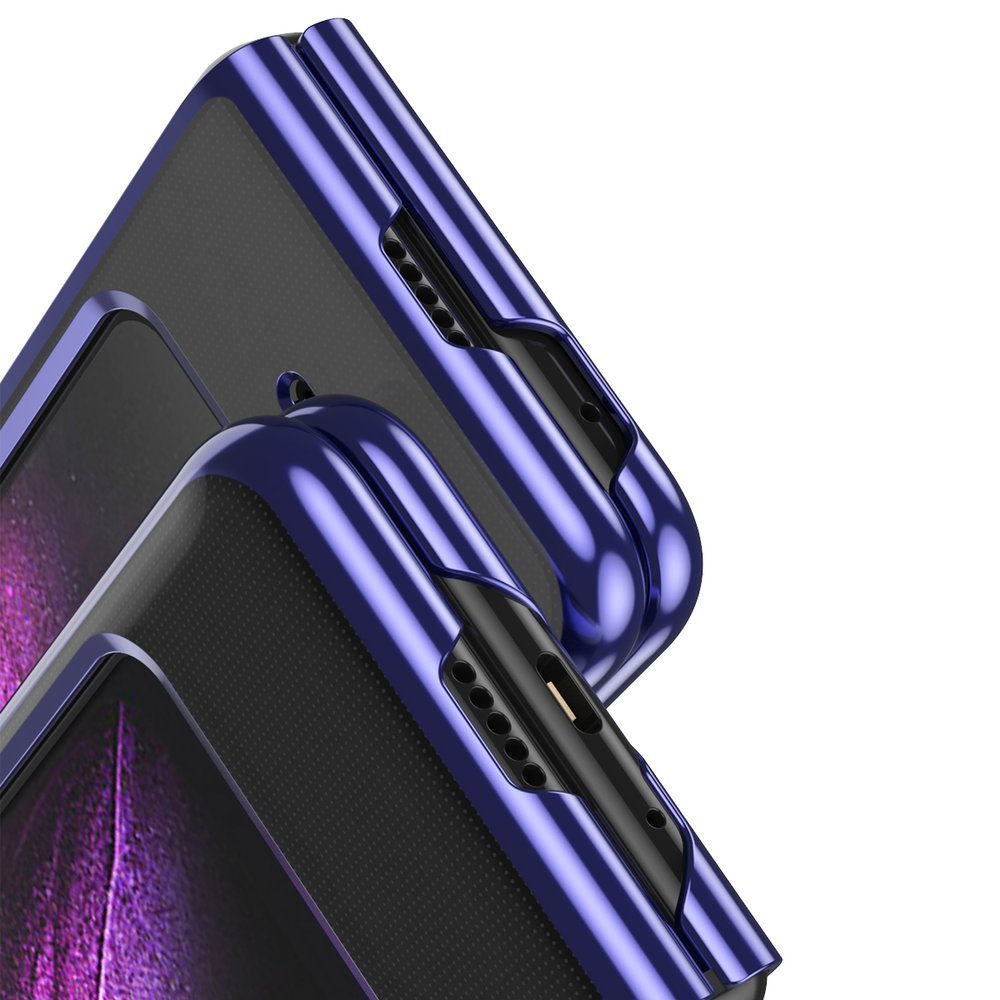 Plating Case hard case Galvanisering ramme deksel for Samsung Galaxy Fold blå