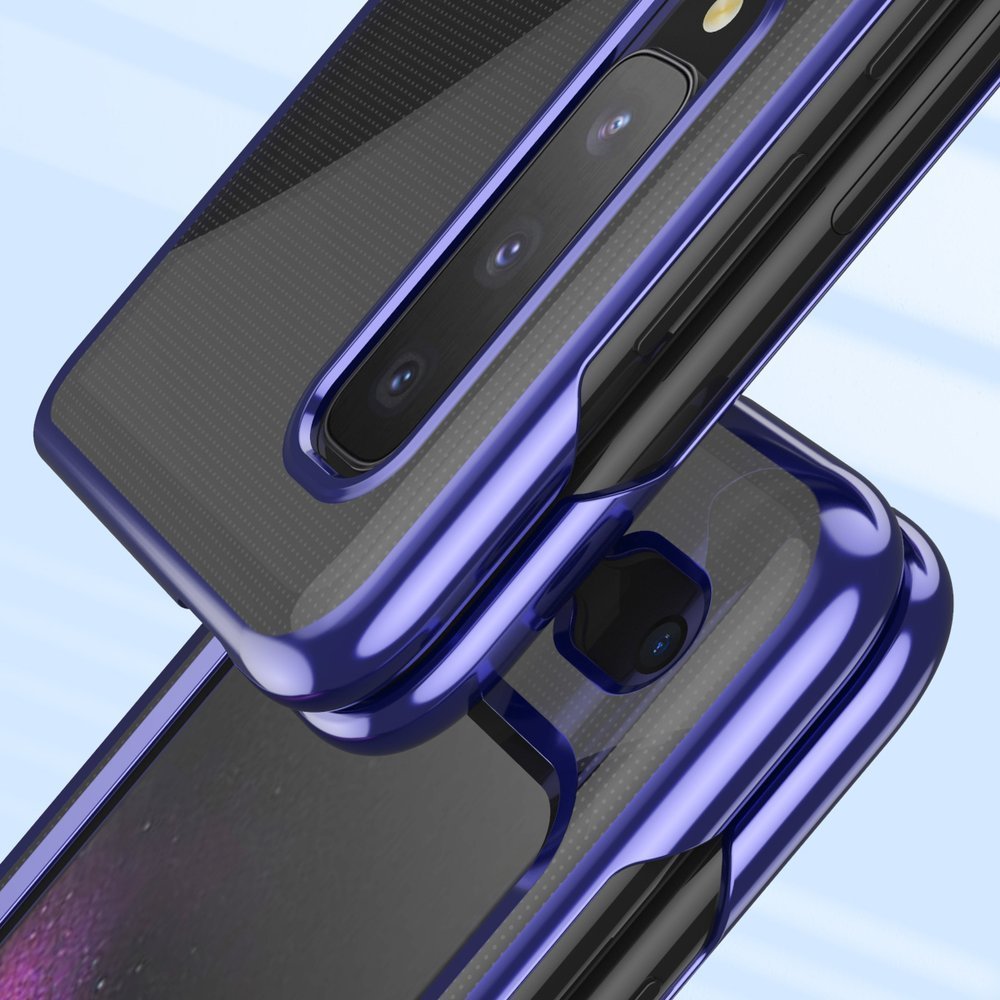 Plating Case hard case Galvanisering ramme deksel for Samsung Galaxy Fold blå