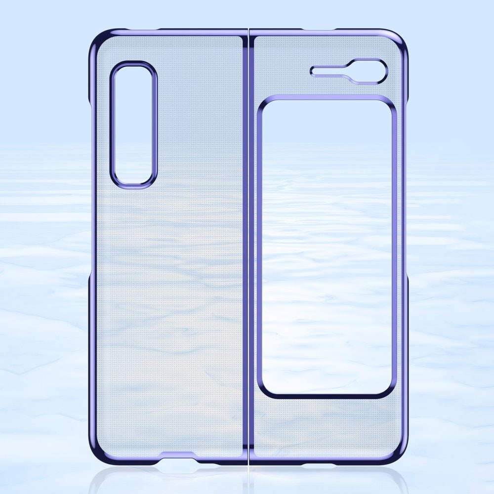Plating Case hard case Galvanisering ramme deksel for Samsung Galaxy Fold blå