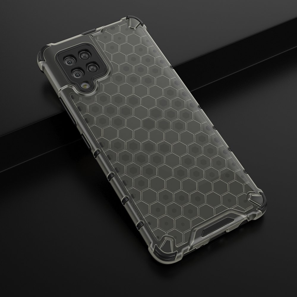 Honeycomb Case pansredeksel med TPU støtfanger for Samsung Galaxy A42 5G svart