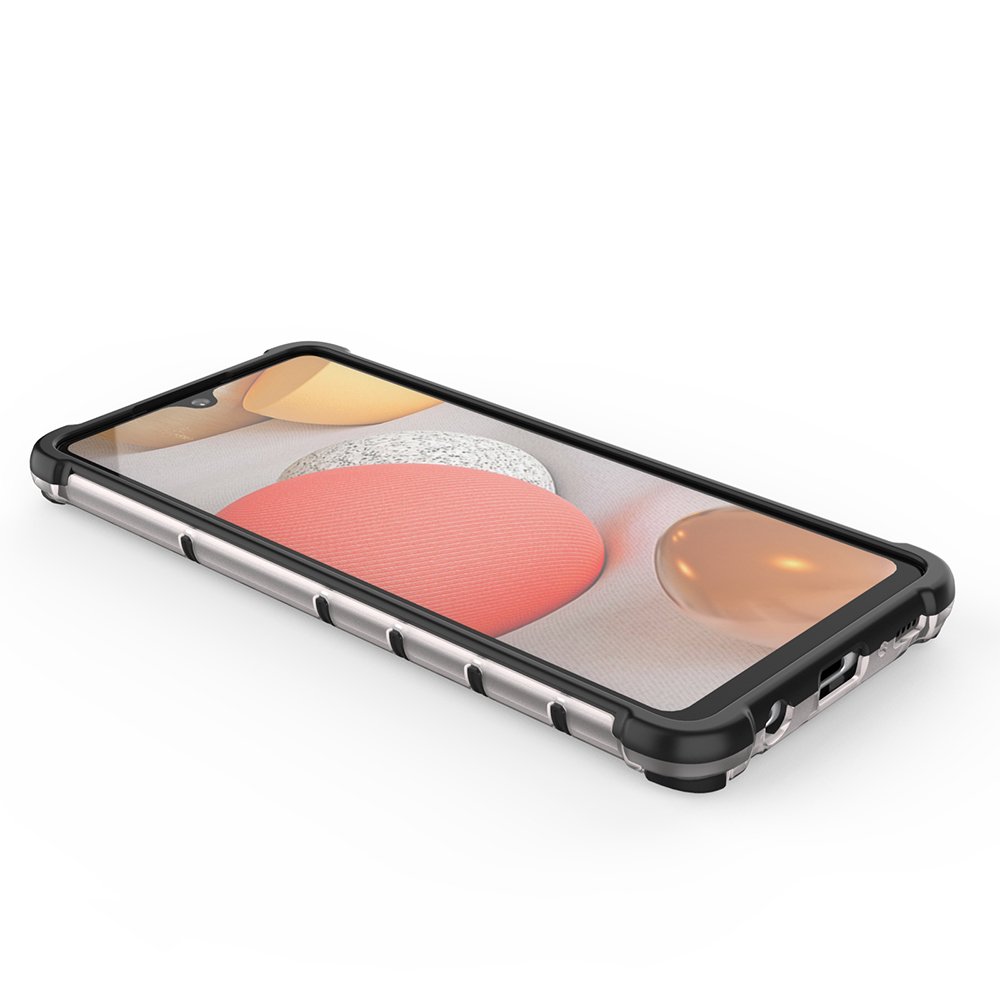 Honeycomb Case pansredeksel med TPU støtfanger for Samsung Galaxy A42 5G gjennomsiktig