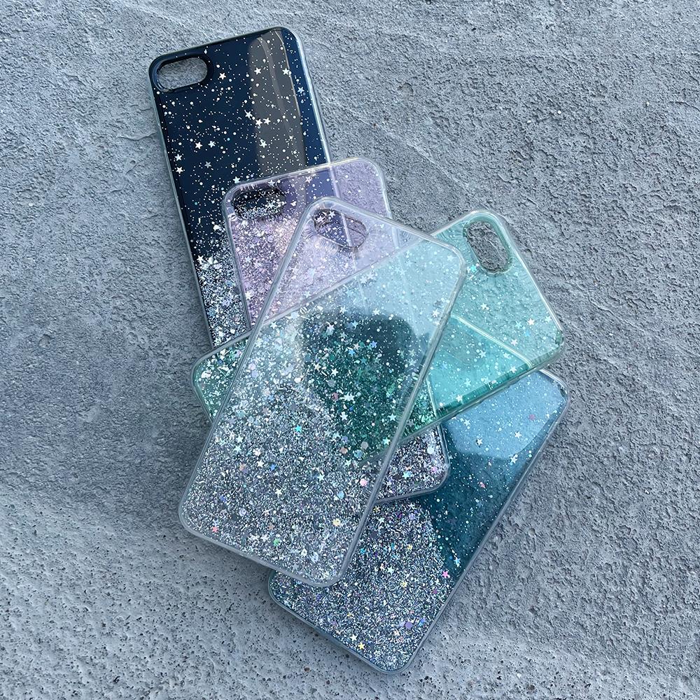 Wozinsky Star Glitter Shining Cover for Samsung Galaxy A72 4G gjennomsiktig
