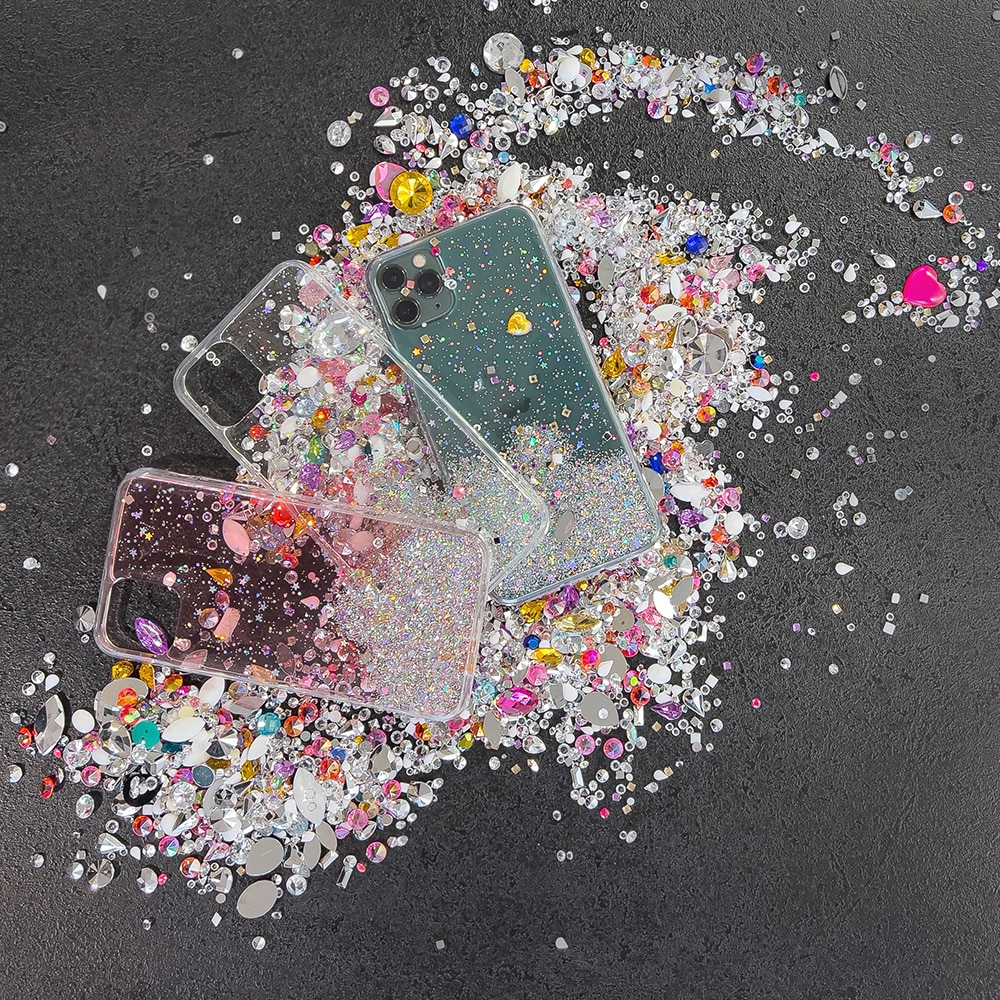 Wozinsky Star Glitter Shining Cover for Samsung Galaxy A72 4G grønn