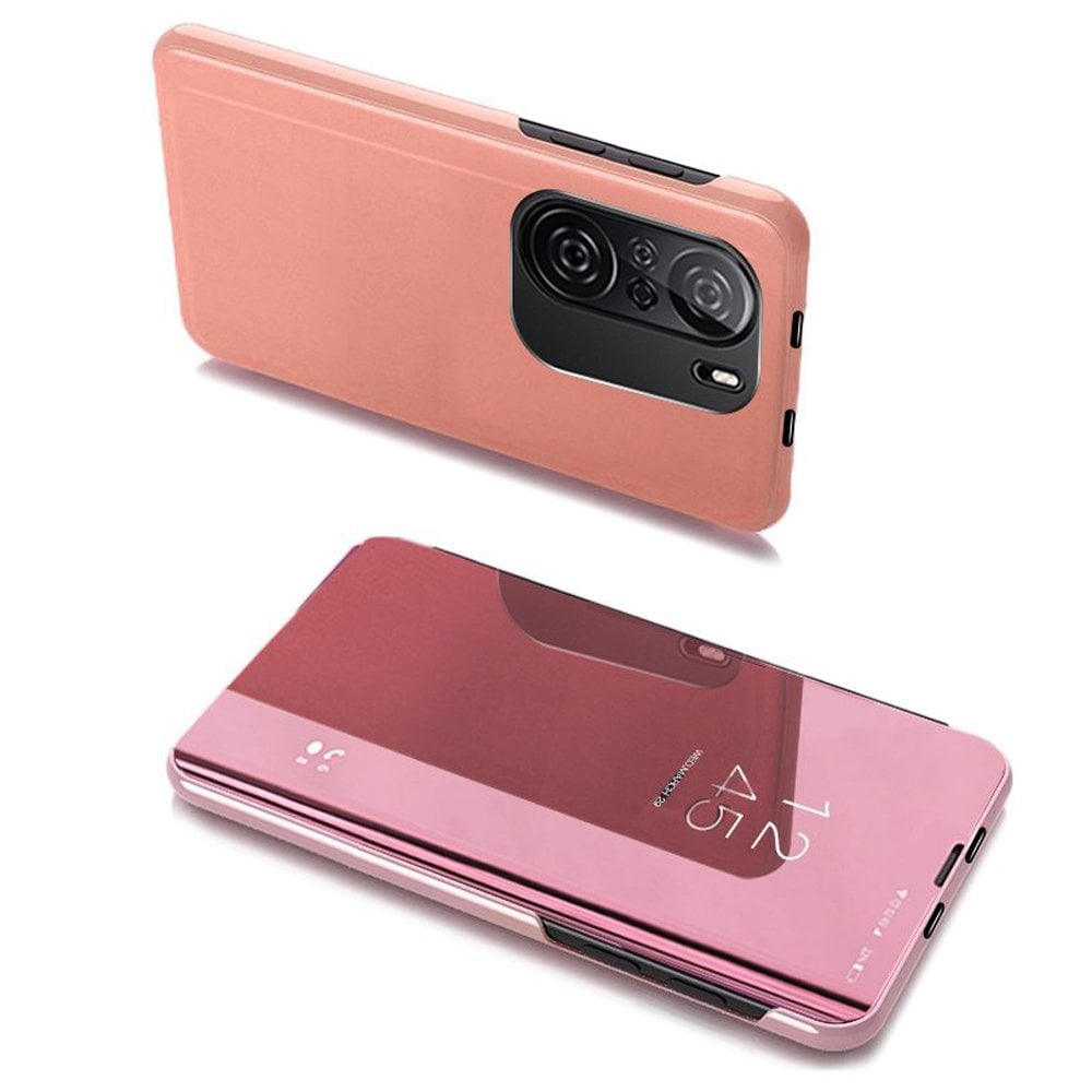 Clear View Case-deksel for Xiaomi Redmi K40 Pro+ / K40 Pro / K40 / Poco F3 rosa
