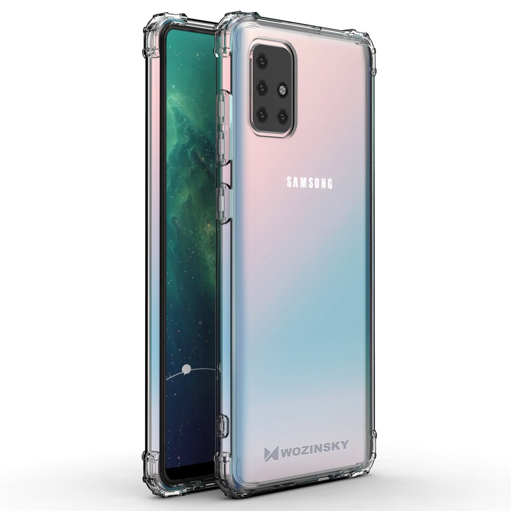Wozinsky Anti Shock slitesterkt etui med militær beskyttelse for Samsung Galaxy A72 4G gjennomsiktig