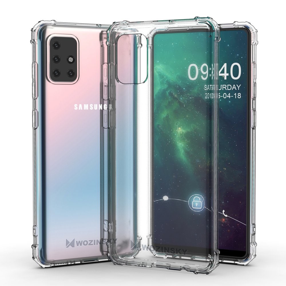 Wozinsky Anti Shock slitesterkt etui med militær beskyttelse for Samsung Galaxy A72 4G gjennomsiktig