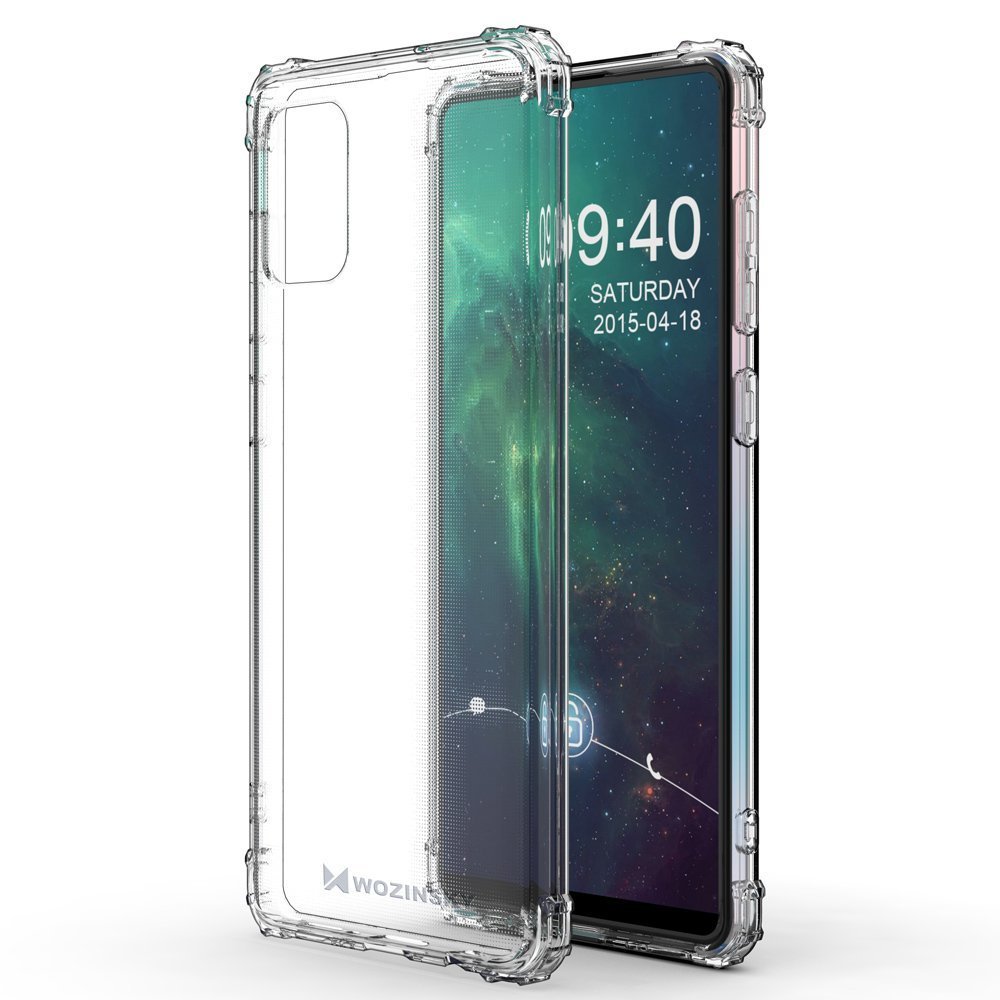 Wozinsky Anti Shock slitesterkt etui med militær beskyttelse for Samsung Galaxy A72 4G gjennomsiktig