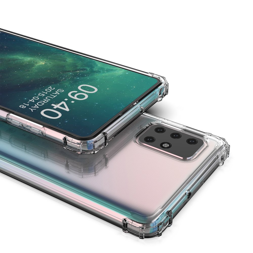 Wozinsky Anti Shock slitesterkt etui med militær beskyttelse for Samsung Galaxy A72 4G gjennomsiktig
