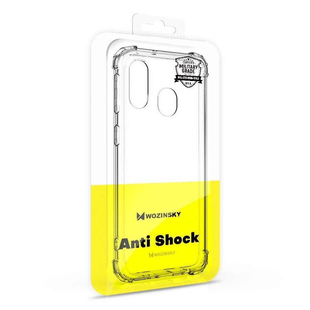 Wozinsky Anti Shock slitesterkt etui med militær beskyttelse for Samsung Galaxy A72 4G gjennomsiktig