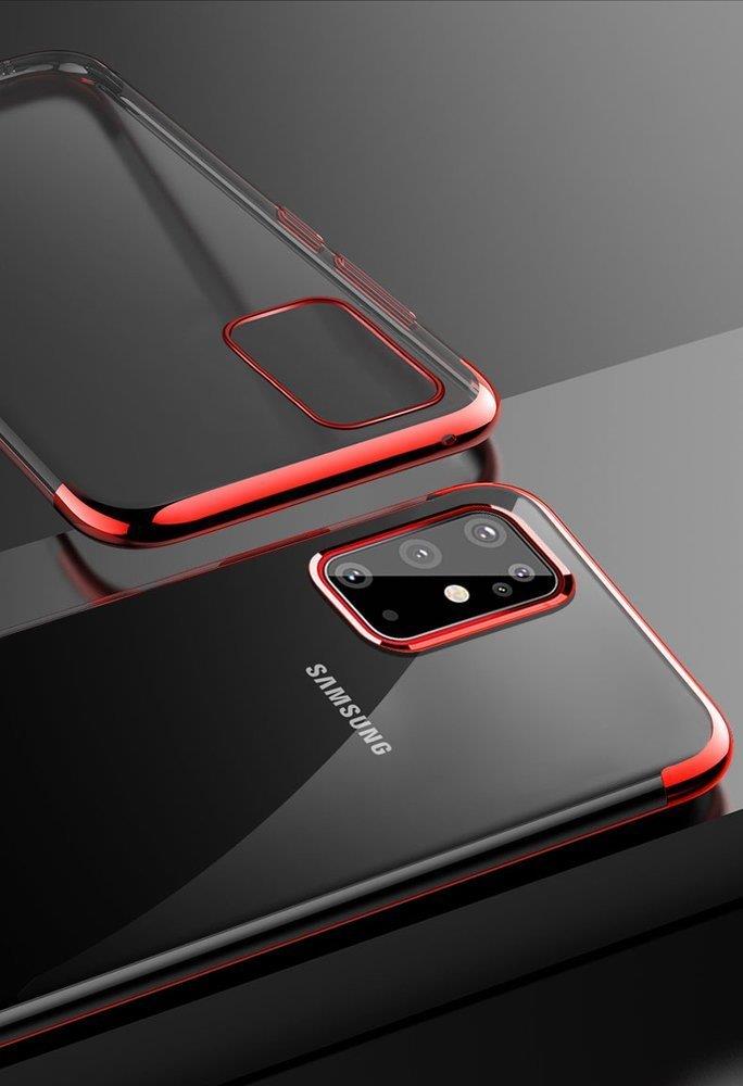 Clear Color Case Gel TPU Galvanisering ramme deksel for Samsung Galaxy A72 4G blå