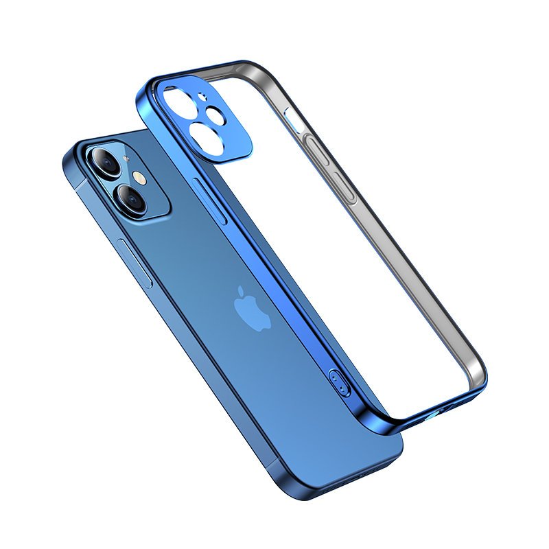 Joyroom New Beauty Series ultratynt etui med galvanisert ramme for iPhone 12 Pro svart (JR-BP743)