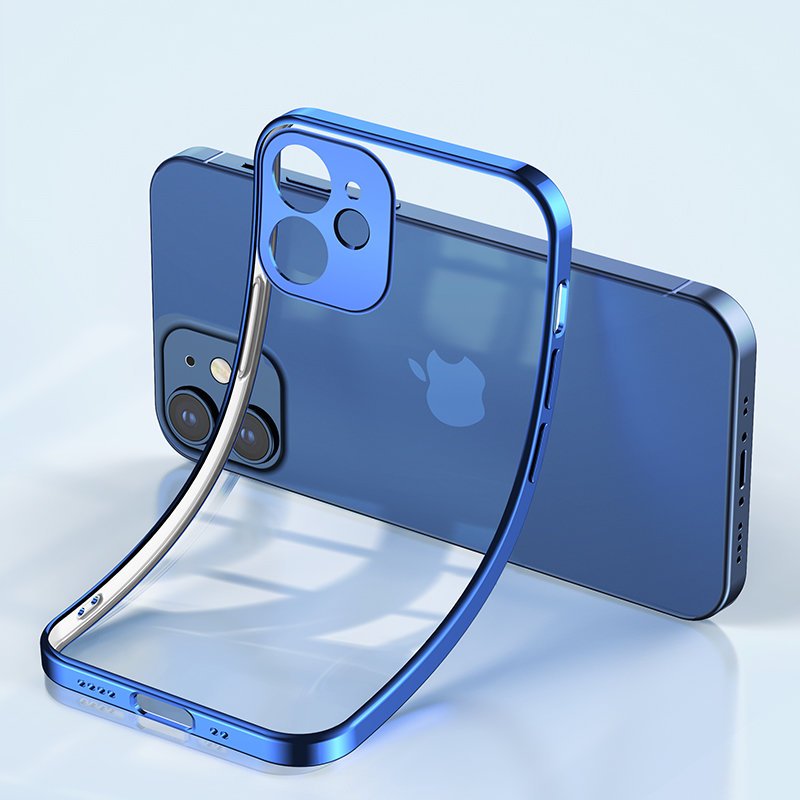 Joyroom New Beauty Series ultratynt etui med galvanisert ramme for iPhone 12 Pro golden (JR-BP743)