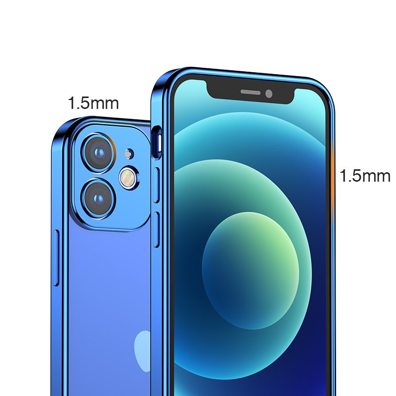 Joyroom New Beauty Series ultratynt etui med galvanisert ramme for iPhone 12 Pro golden (JR-BP743)