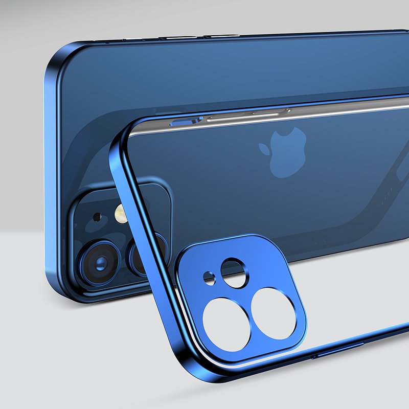 Joyroom New Beauty Series ultratynt etui med galvanisert ramme for iPhone 12 Pro golden (JR-BP743)