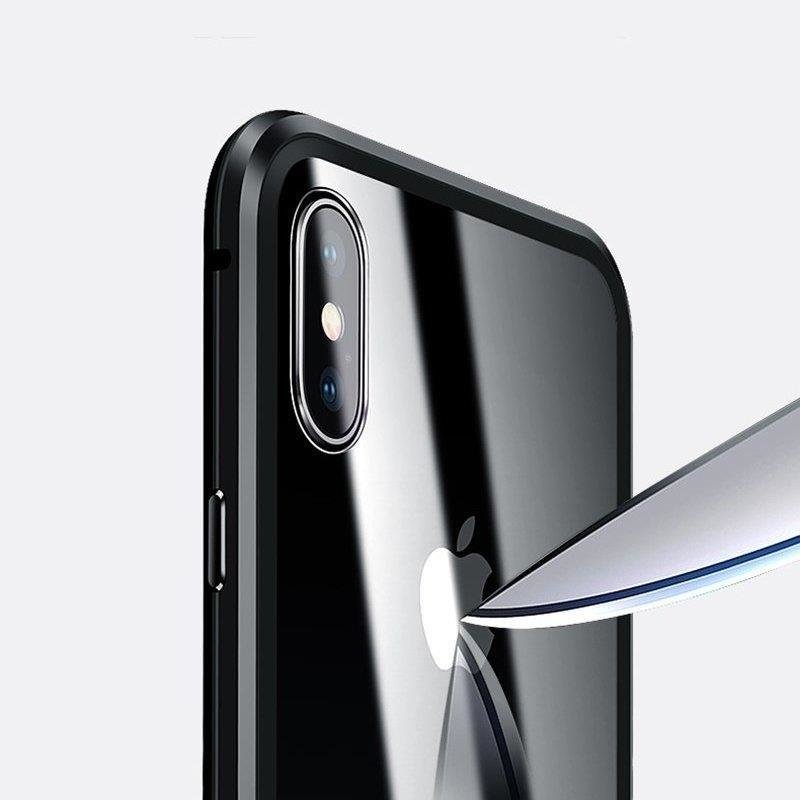 Wozinsky Fullt magnetisk deksel med glass for Samsung Galaxy A72 4G svart-gjennomsiktig