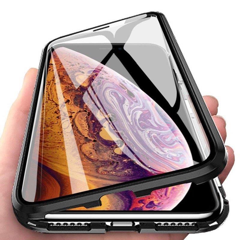 Wozinsky Fullt magnetisk deksel med glass for Samsung Galaxy A72 4G svart-gjennomsiktig