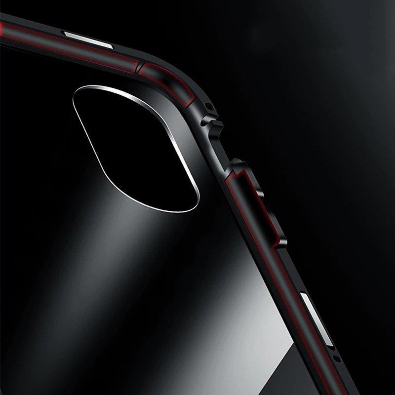 Wozinsky Fullt magnetisk deksel med glass for Samsung Galaxy A72 4G svart-gjennomsiktig