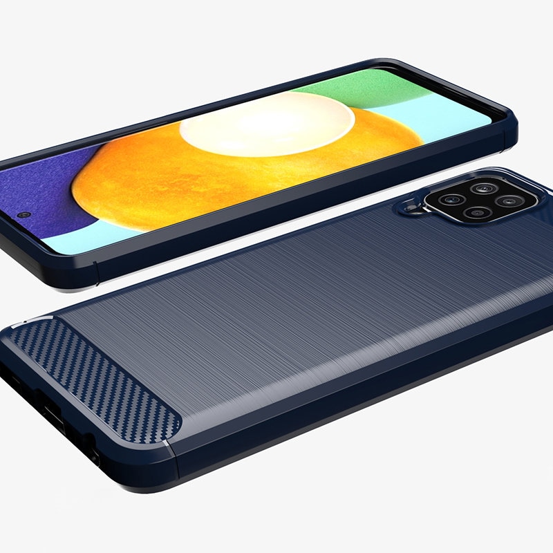 Carbon Case Fleksibelt TPU-deksel for Samsung Galaxy A22 4G svart
