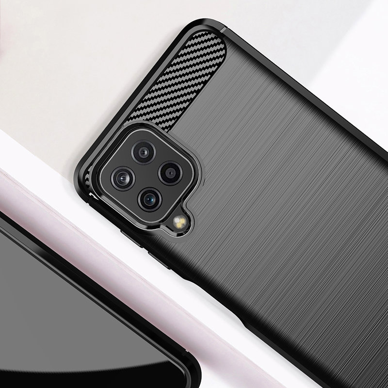 Carbon Case Fleksibelt TPU-deksel for Samsung Galaxy A22 4G svart