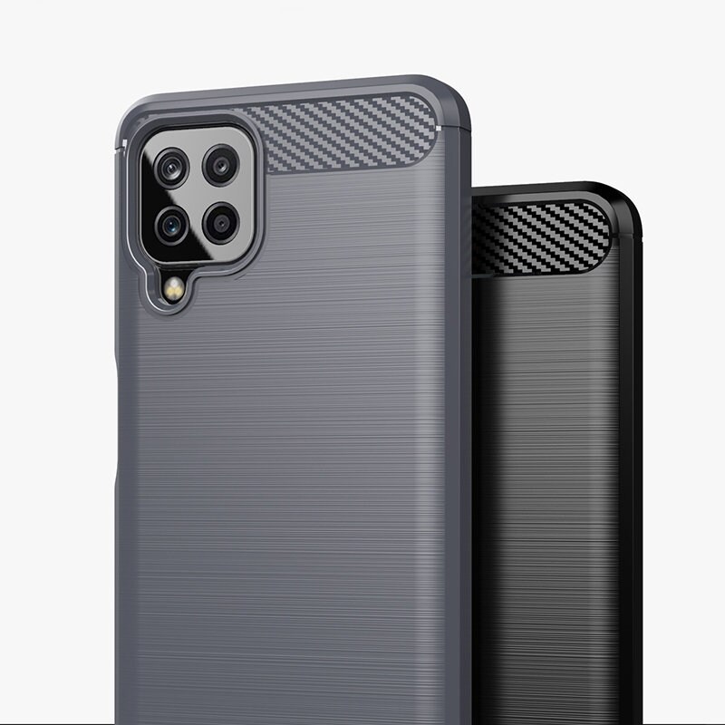 Carbon Case Fleksibelt TPU-deksel for Samsung Galaxy A22 4G svart