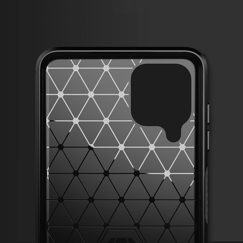 Carbon Case Fleksibelt TPU-deksel for Samsung Galaxy A22 4G svart