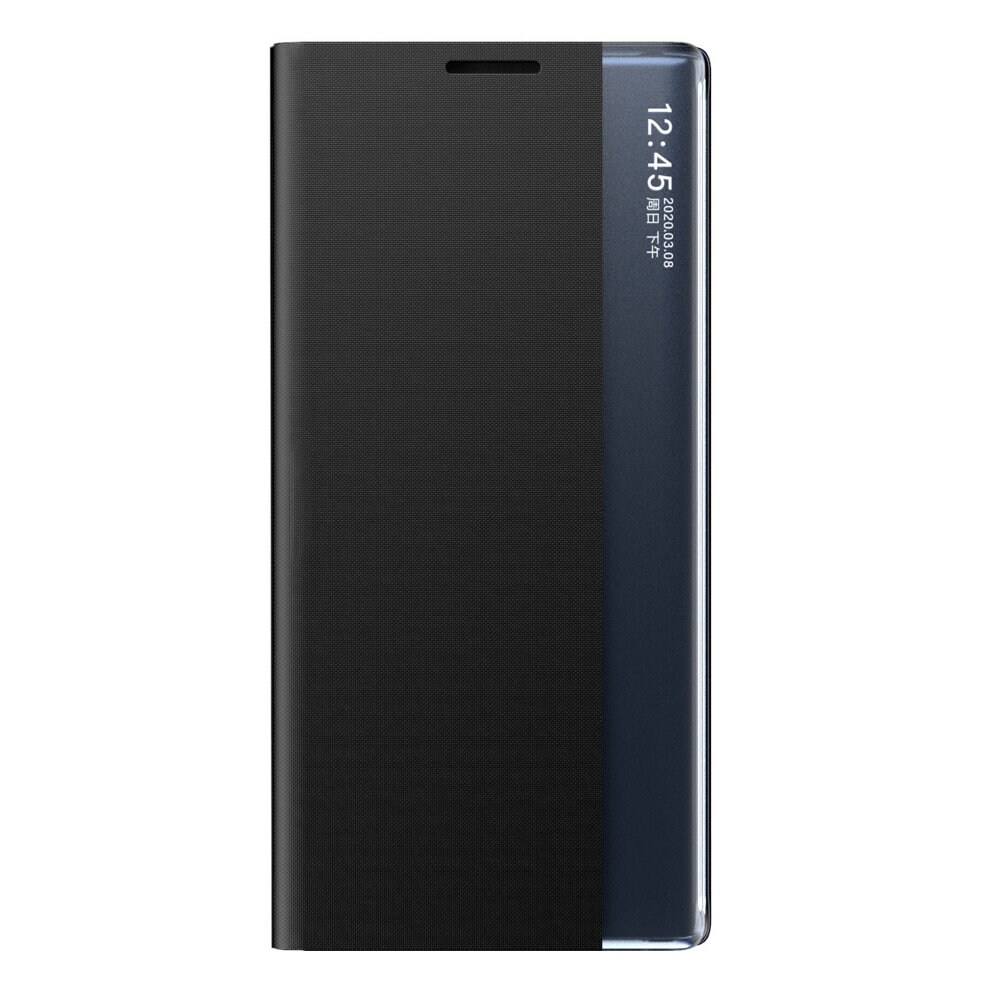 Sleep Case Bookcase Type Case med smart vindu for Samsung Galaxy A22 4G svart