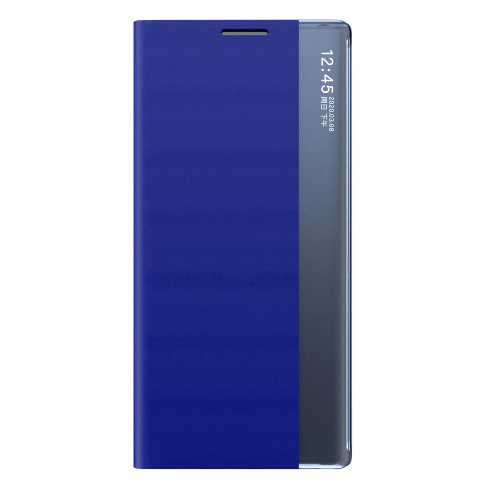 Sleep Case Bookcase Type Case med smart vindu for Samsung Galaxy A22 4G blå