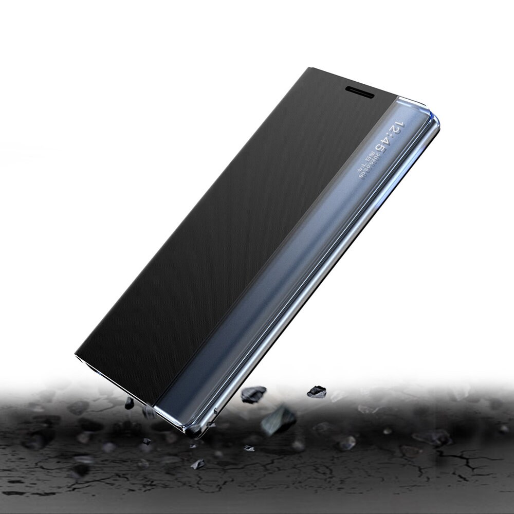 Sleep Case Bookcase Type Case med smart vindu for Samsung Galaxy A22 4G blå